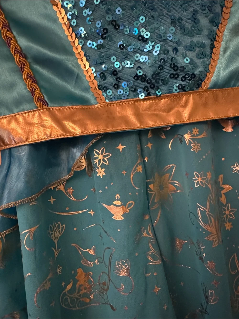 Disney Vintage Arabian Princess Jasmine 2PC Halloween Costume 5/6 Small Years